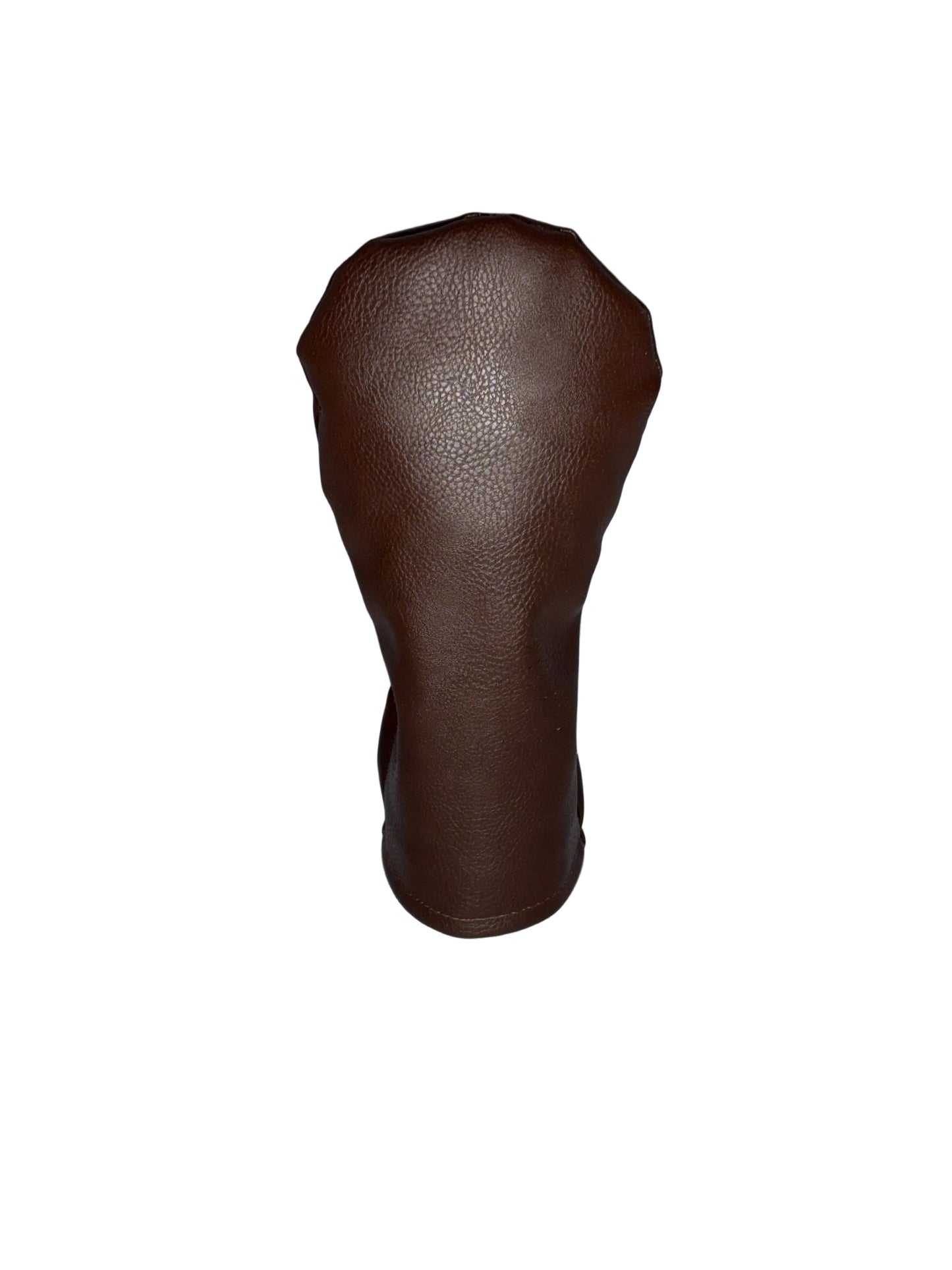 faux leather dark brown driver head cover heritage collection front view on a white background