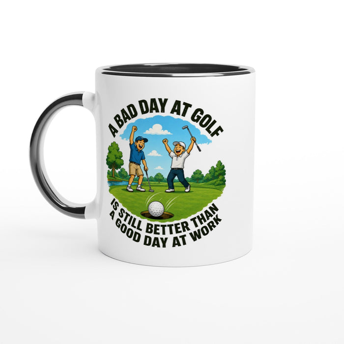 A Bad Day At Golf 11oz Ceramic Mug | Funny golf mug | Present for Dad Brother Son | Father's day present leaving present - 3F Golf