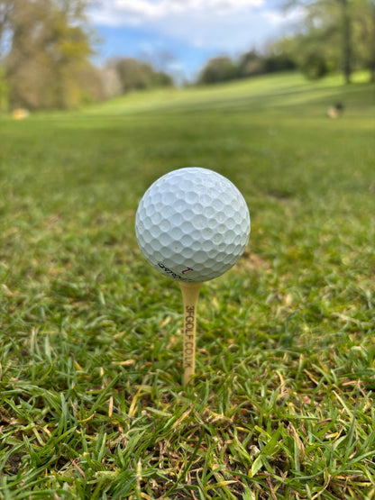 10x Personalised golf 70mm bamboo golf tees - 3F Golf