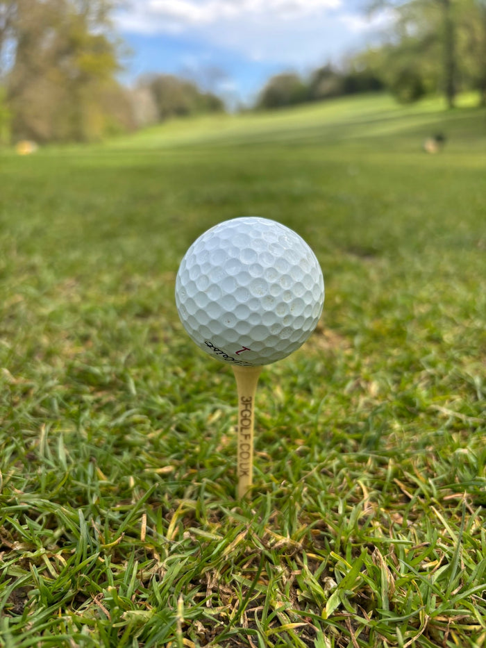 10x Personalised golf 70mm bamboo golf tees - 3F Golf