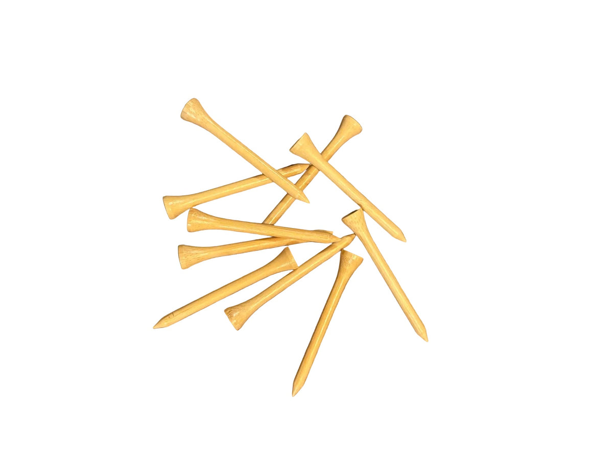 70mm White Wooden Golf Tees - 3F Golf