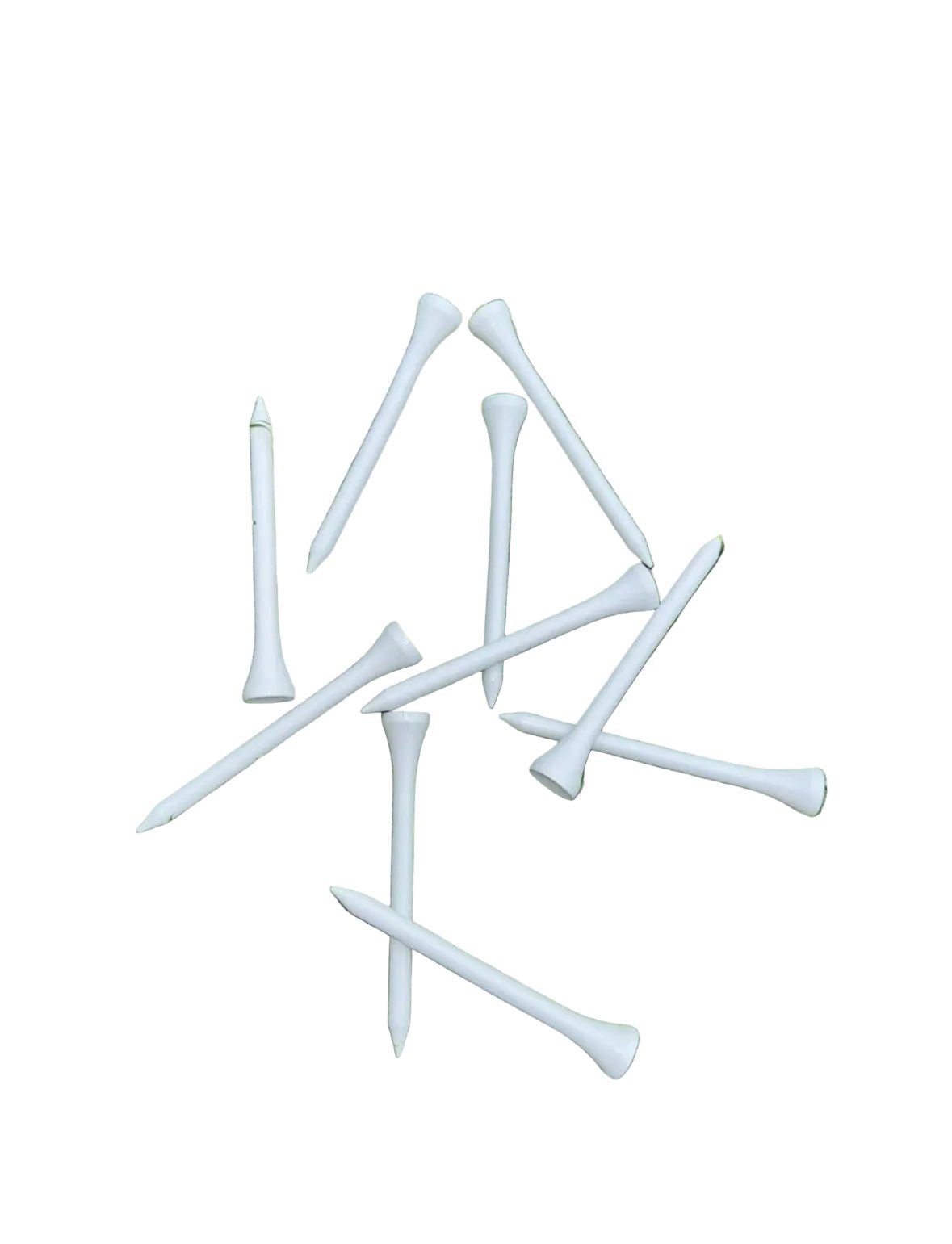 70mm White Wooden Golf Tees - 3F Golf