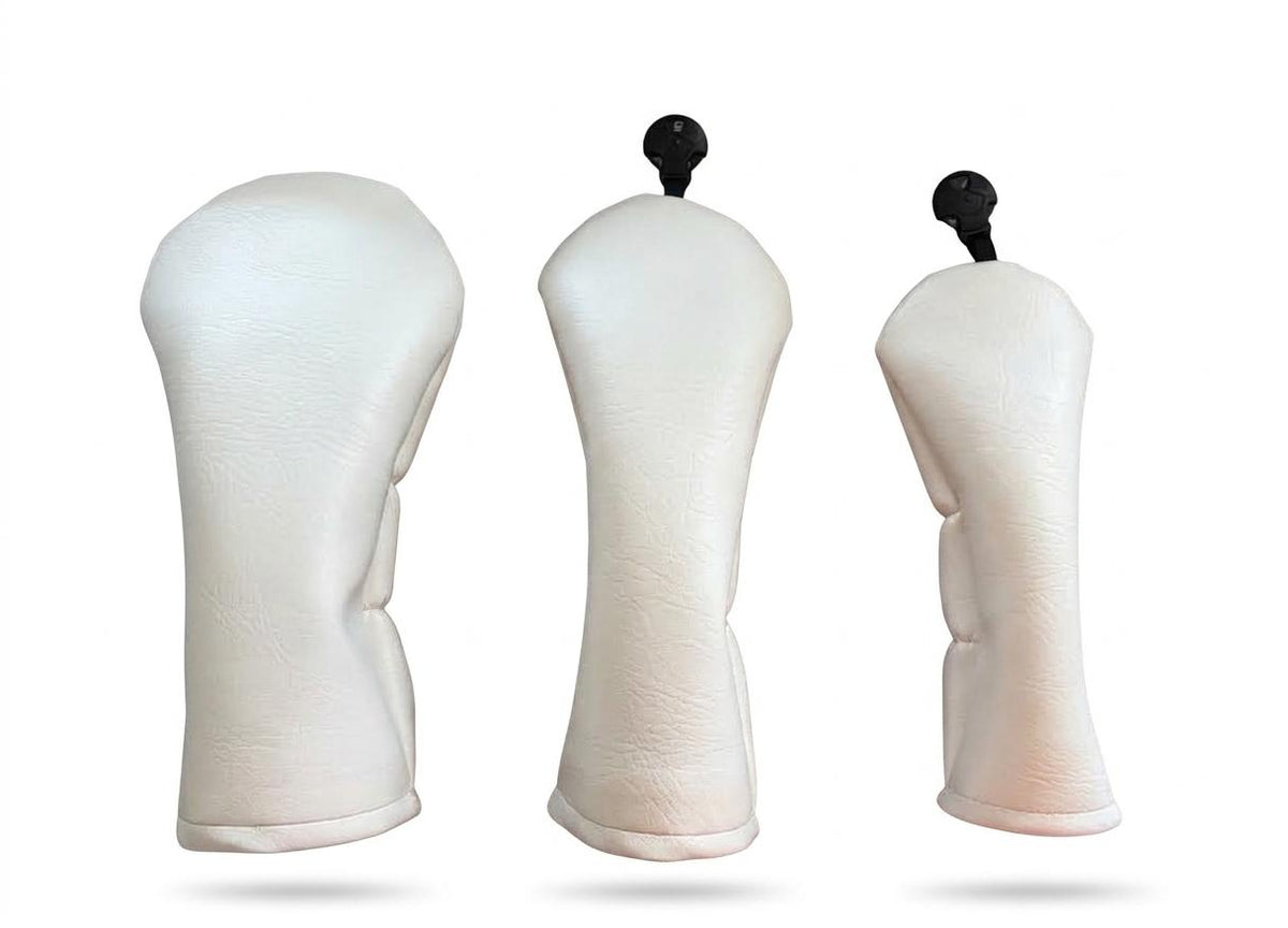 White Faux Leather Head Covers | Premium Protection