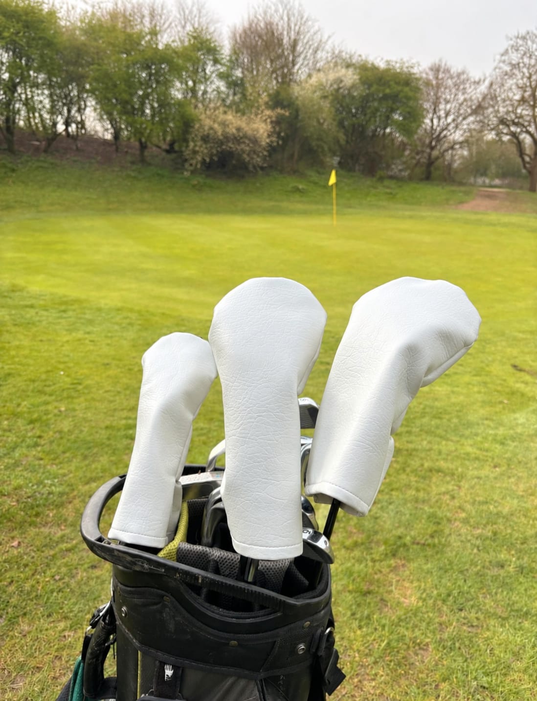 White Faux Leather Head Covers | Premium Protection