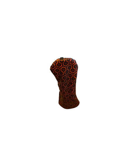 hicks hexagon pattern driver head cover wood head cover on a white background