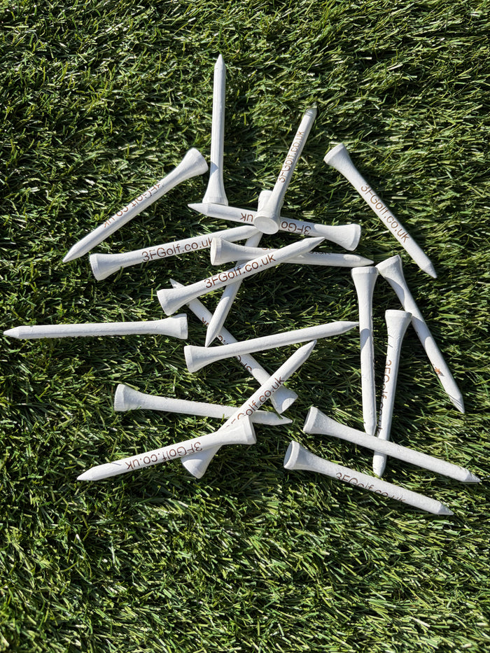 20x70mm White Wooden Tees | Premium Golf Tees