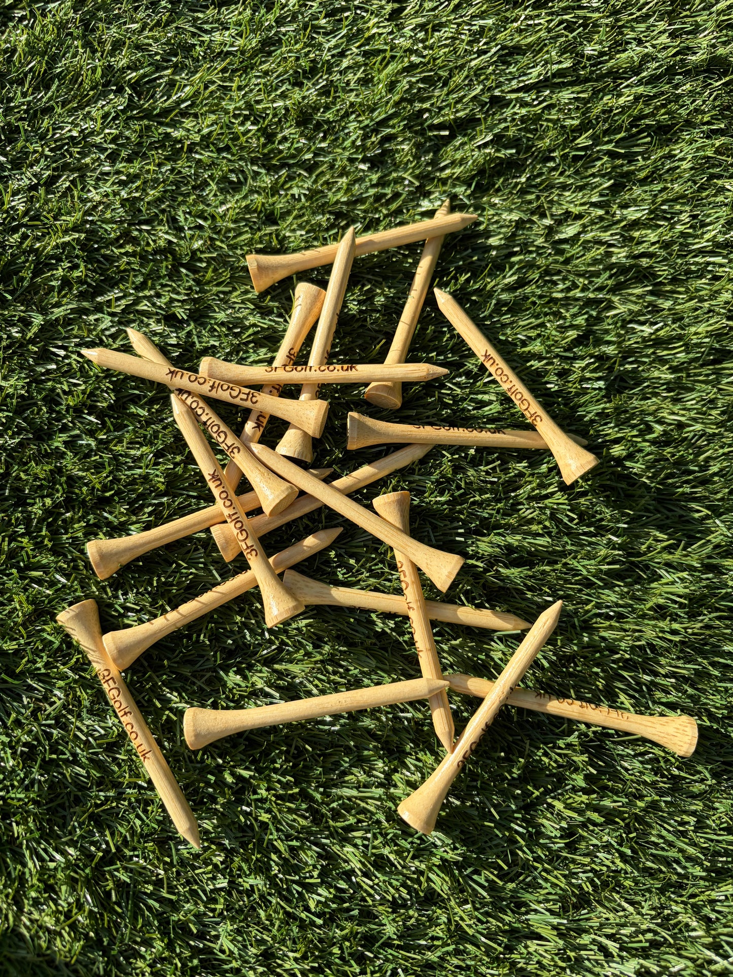 20x70mm Natural Wooden Tees | Premium Golf Tees