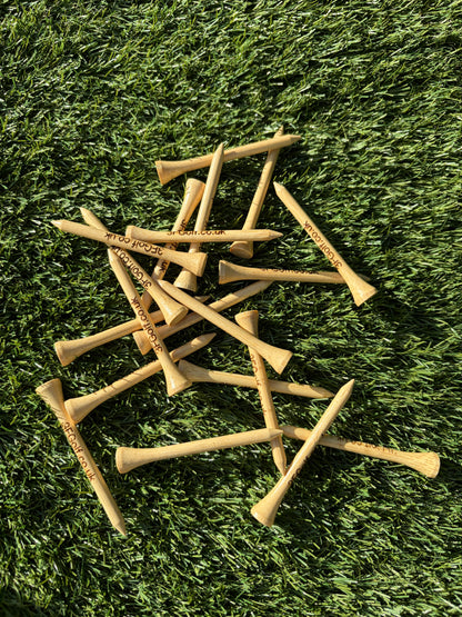 20x70mm Natural Wooden Tees | Premium Golf Tees