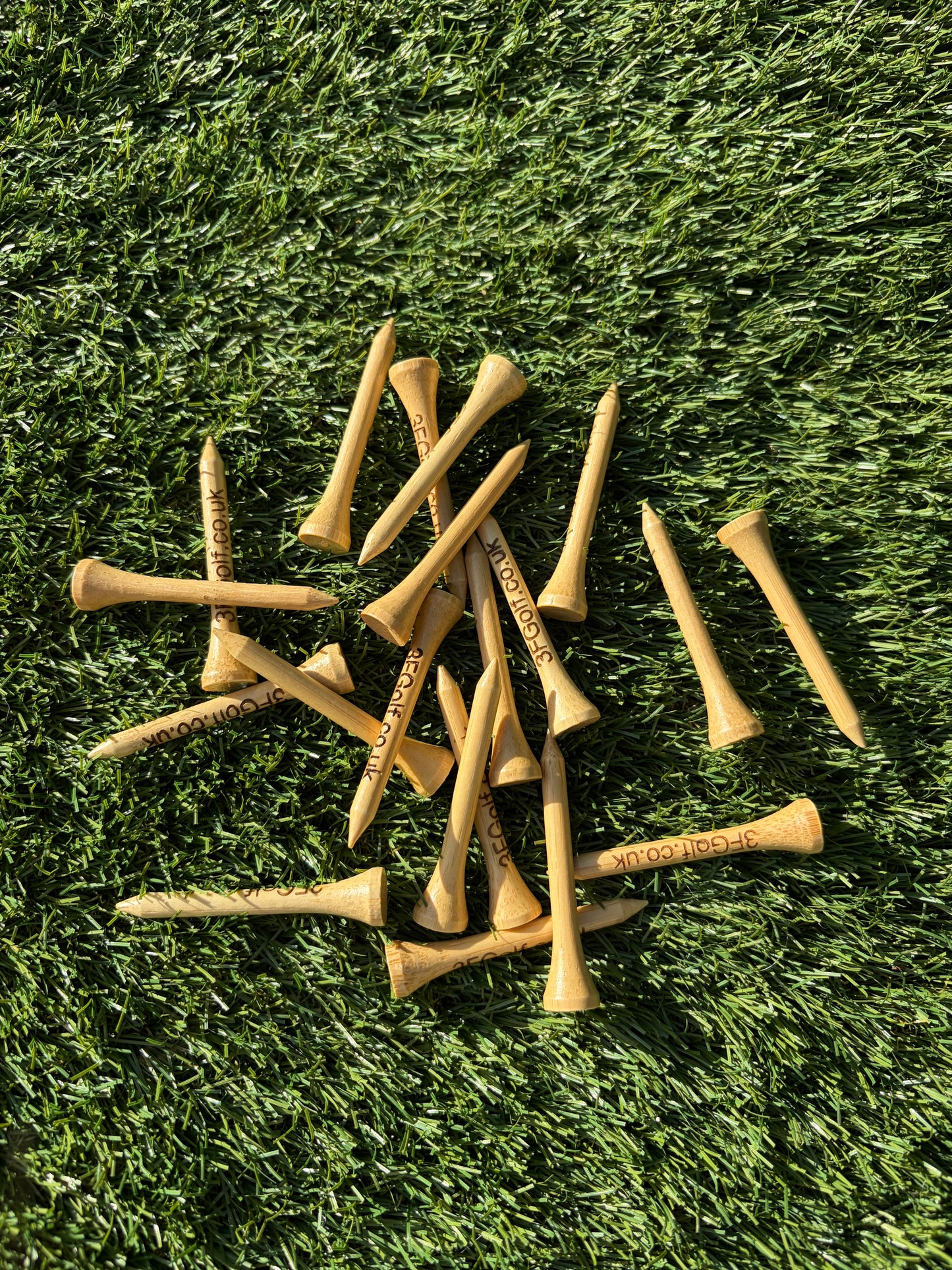 20x Personalised Golf | 54mm Natural Golf Tees