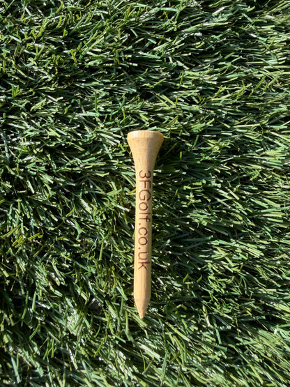 20x70mm Natural Wooden Tees | Premium Golf Tees