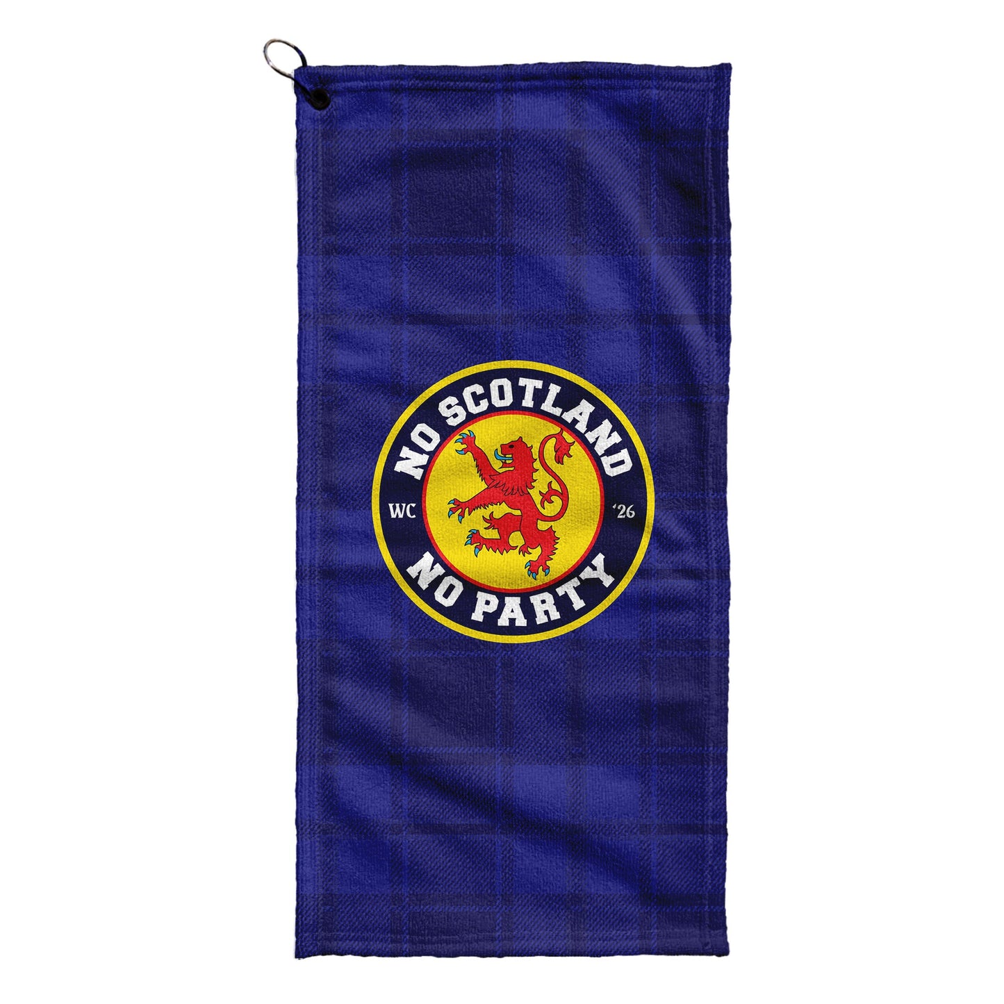 No Scotland No Party - Blue Tartan - Golf Towel