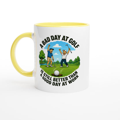 A Bad Day At Golf 11oz Ceramic Mug | Funny golf mug | Present for Dad Brother Son | Father's day present leaving present - 3F Golf
