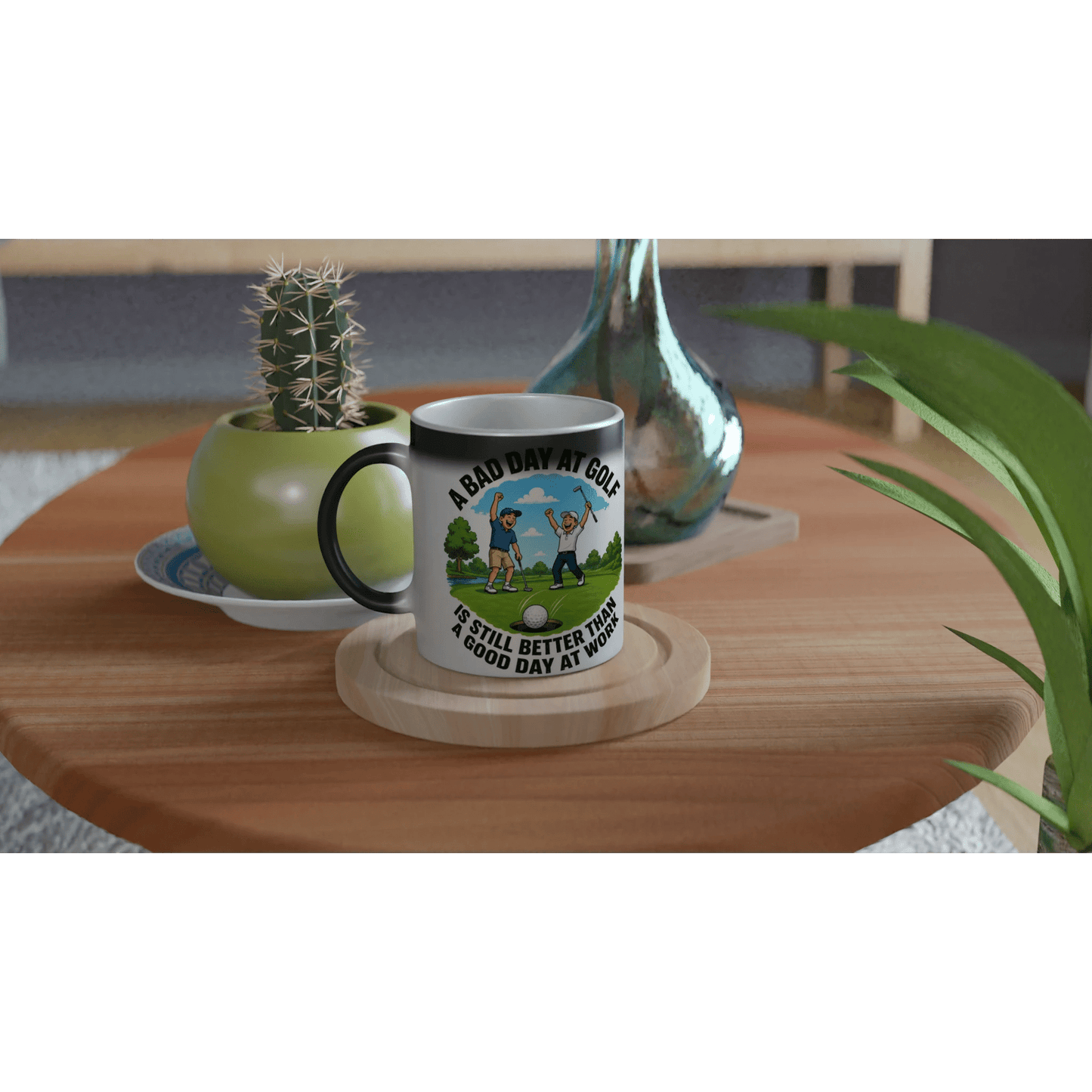 A Bad Day at Golf Is Better Than A Good Day at Work Heat - Changing Mug - 3F Golf