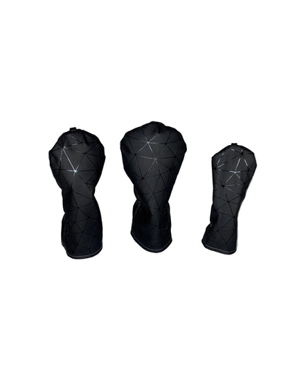 Black Geometric Head Cover - 3F Golf