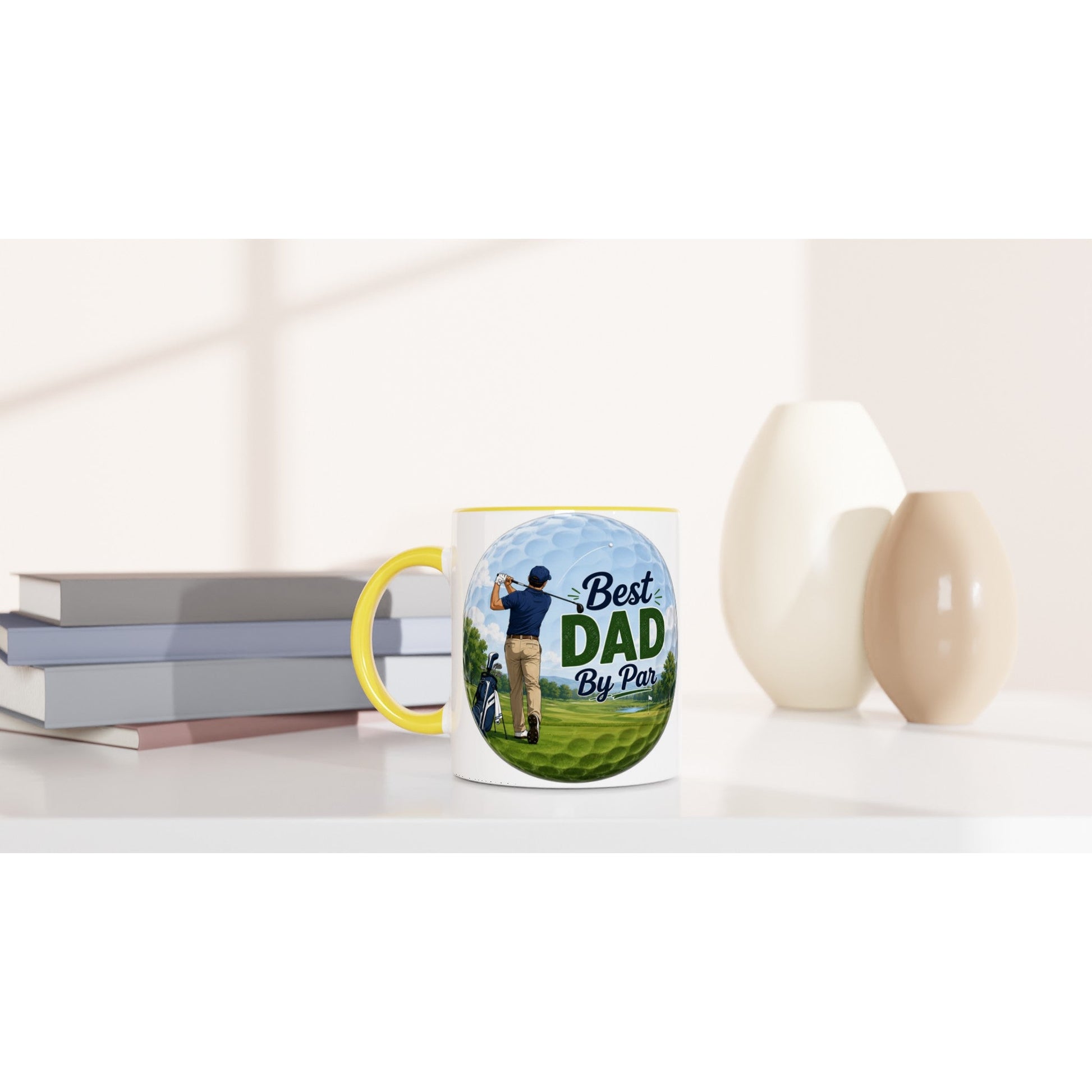 Born To Golf Forced To Work | Funny golf mug present for Dad Brother Son father's day present leaving present 11oz Ceramic Mug - 3F Golf