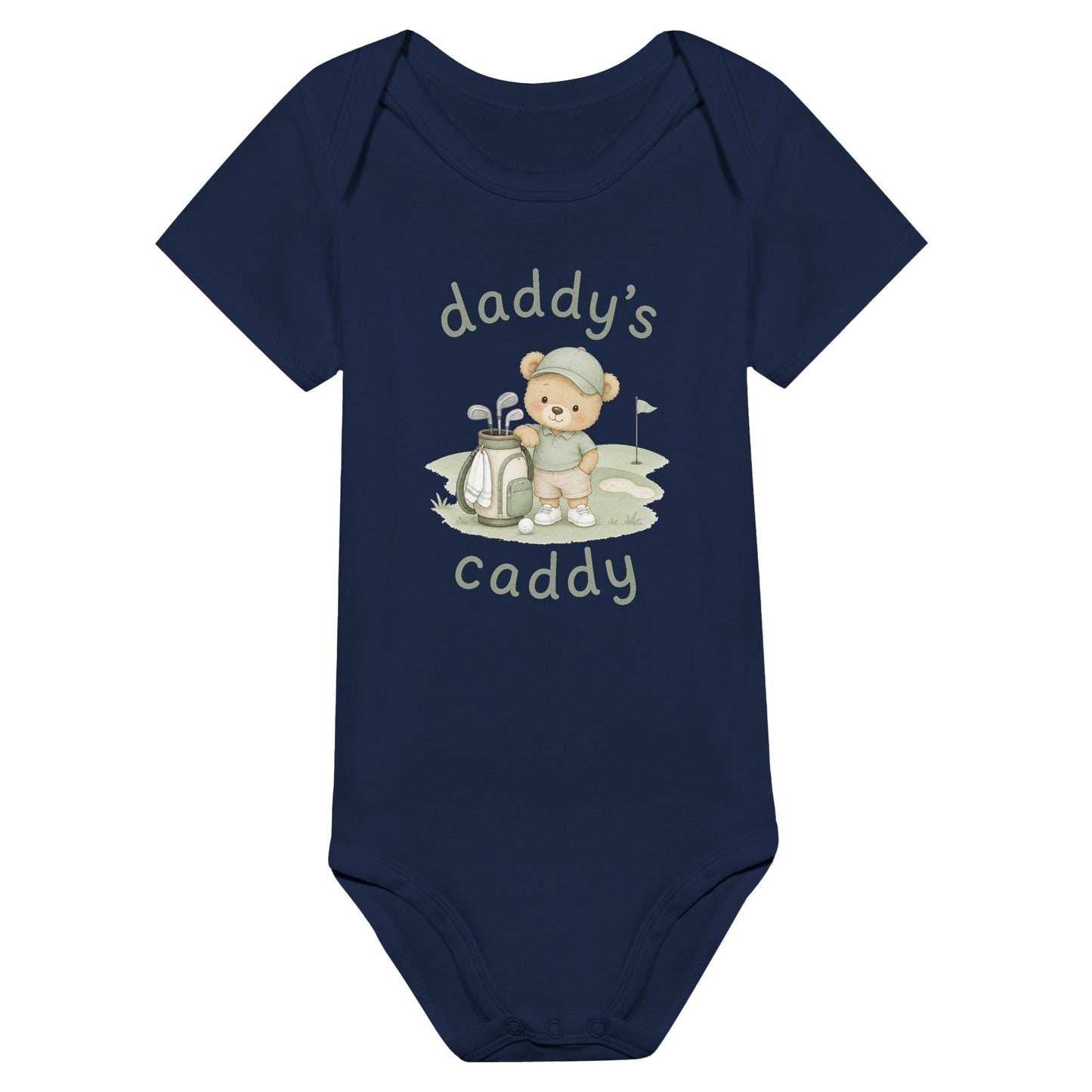Daddy's Caddy | Babygrow | Funny Golf Gift | Father's Day Birthday Present | Gift For Dad Brother Son - 3F Golf
