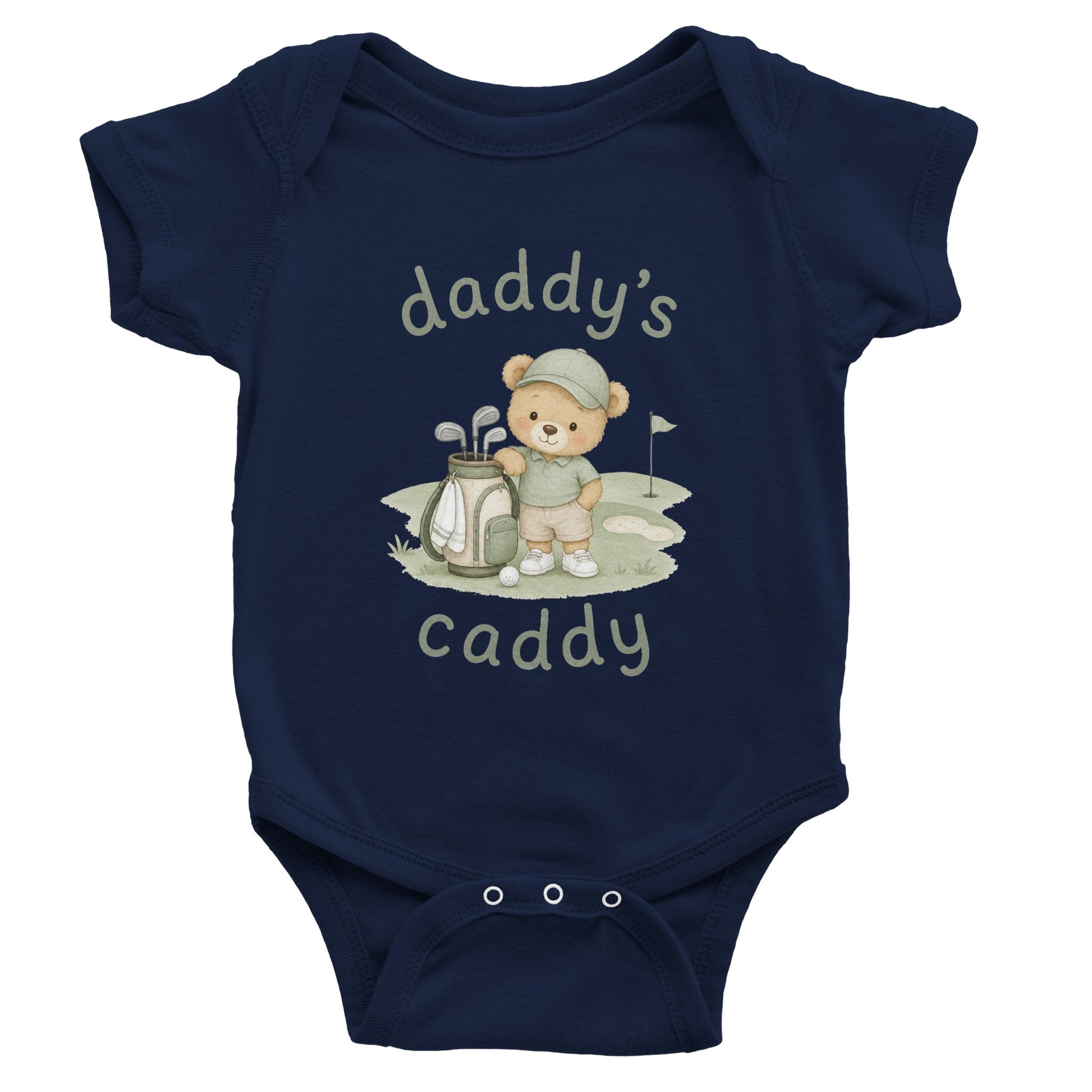 Daddy's Caddy | Babygrow | Funny Golf Gift | Father's Day Birthday Present | Gift For Dad Brother Son - 3F Golf