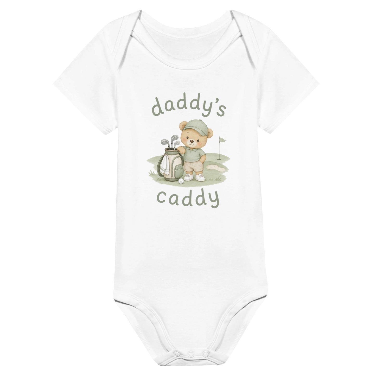 Daddy's Caddy | Babygrow | Funny Golf Gift | Father's Day Birthday Present | Gift For Dad Brother Son - 3F Golf