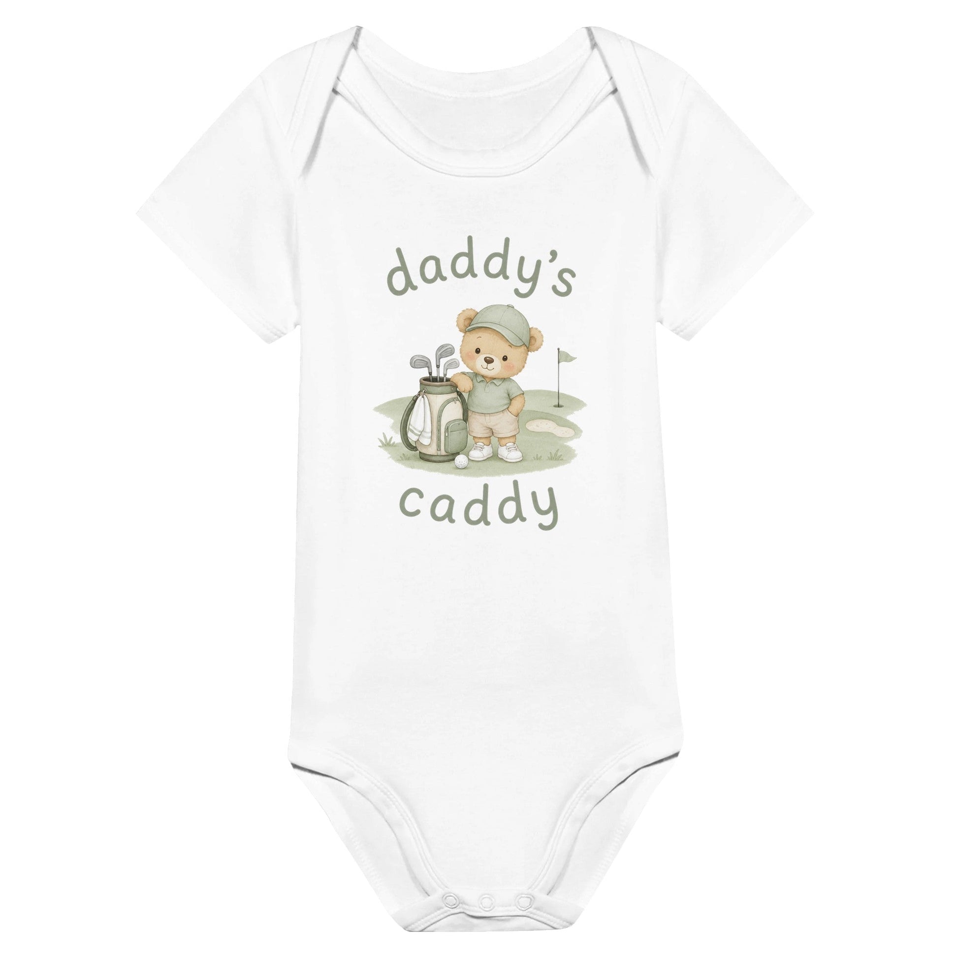 Daddy's Caddy | Babygrow | Funny Golf Gift | Father's Day Birthday Present | Gift For Dad Brother Son - 3F Golf
