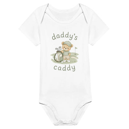 Daddy's Caddy | Babygrow | Funny Golf Gift | Father's Day Birthday Present | Gift For Dad Brother Son - 3F Golf