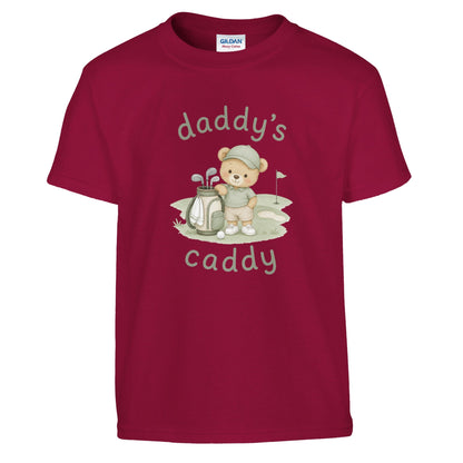 Daddy's Caddy | Kids T Shirt | Funny Golf Gift | Father's Day Birthday Present | Gift For Dad Brother Son - 3F Golf