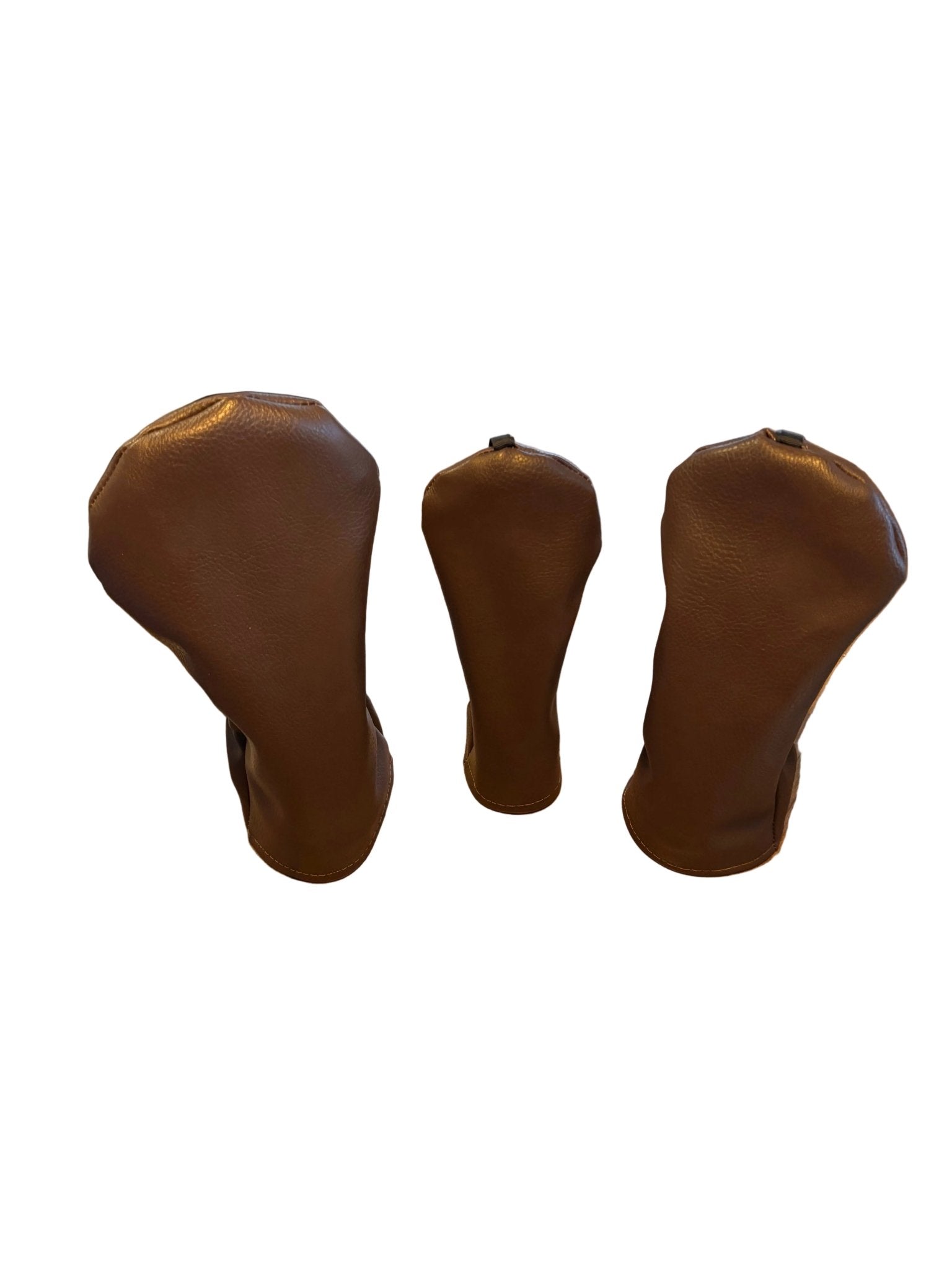 Dark Brown Faux Leather Golf Headcovers - 3F Golf