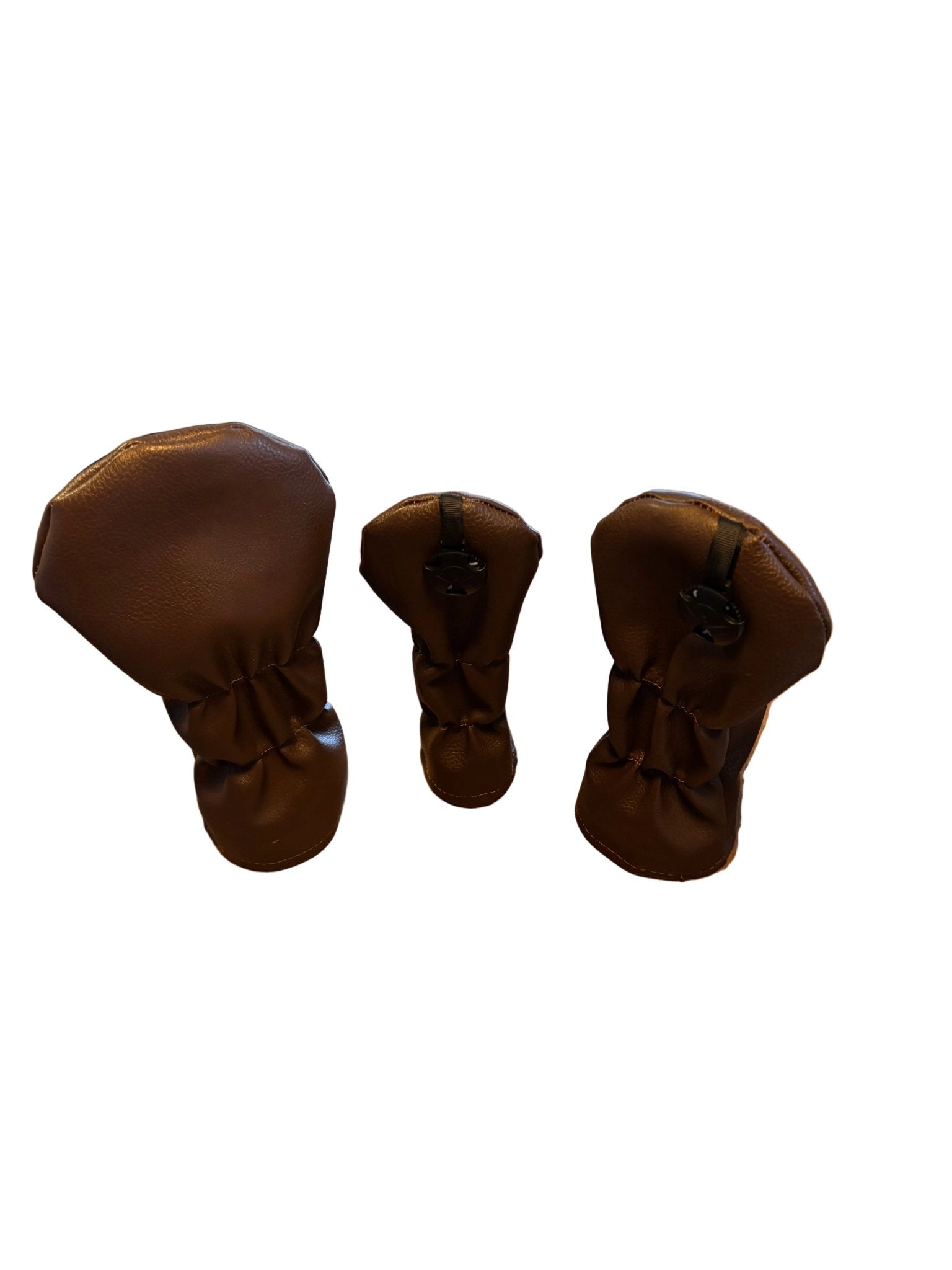 Dark Brown Faux Leather Golf Headcovers - 3F Golf