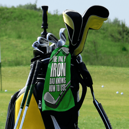 Father's Day Golf Iron - Retro Lightweight, Microfibre Golf Towel - 3F Golf