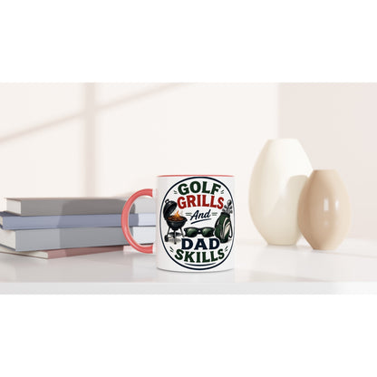 Golf Grills And Dad Skils 11oz Ceramic Mug | Funny golf mug | Present for Dad Brother Son | Father's day present leaving present - 3F Golf