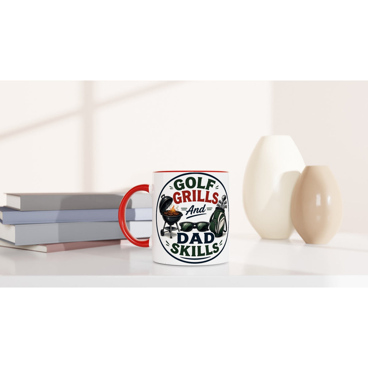 Golf Grills And Dad Skils 11oz Ceramic Mug | Funny golf mug | Present for Dad Brother Son | Father's day present leaving present - 3F Golf