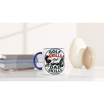 Golf Grills And Dad Skils 11oz Ceramic Mug | Funny golf mug | Present for Dad Brother Son | Father's day present leaving present - 3F Golf
