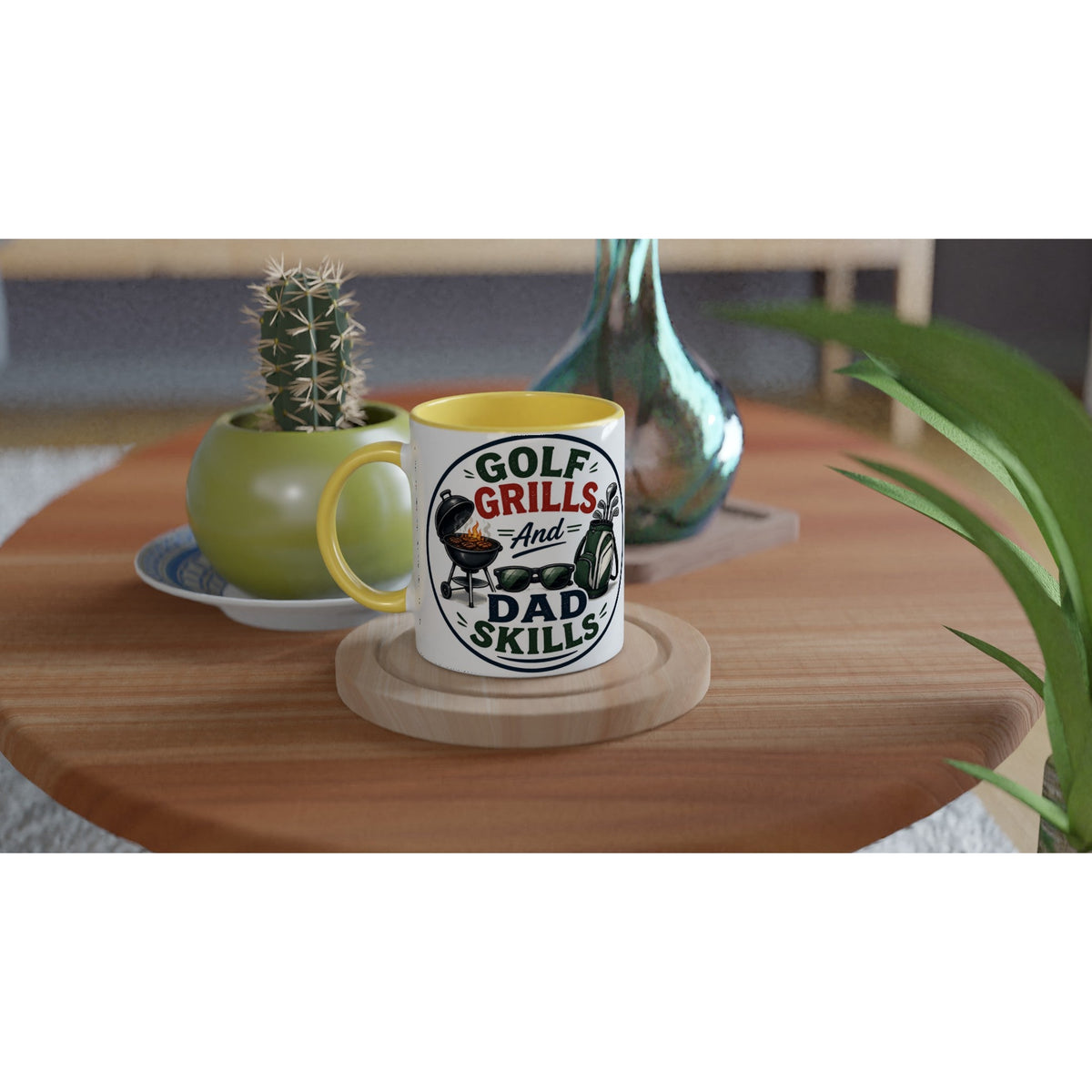 Golf Grills And Dad Skils 11oz Ceramic Mug | Funny golf mug | Present for Dad Brother Son | Father's day present leaving present - 3F Golf