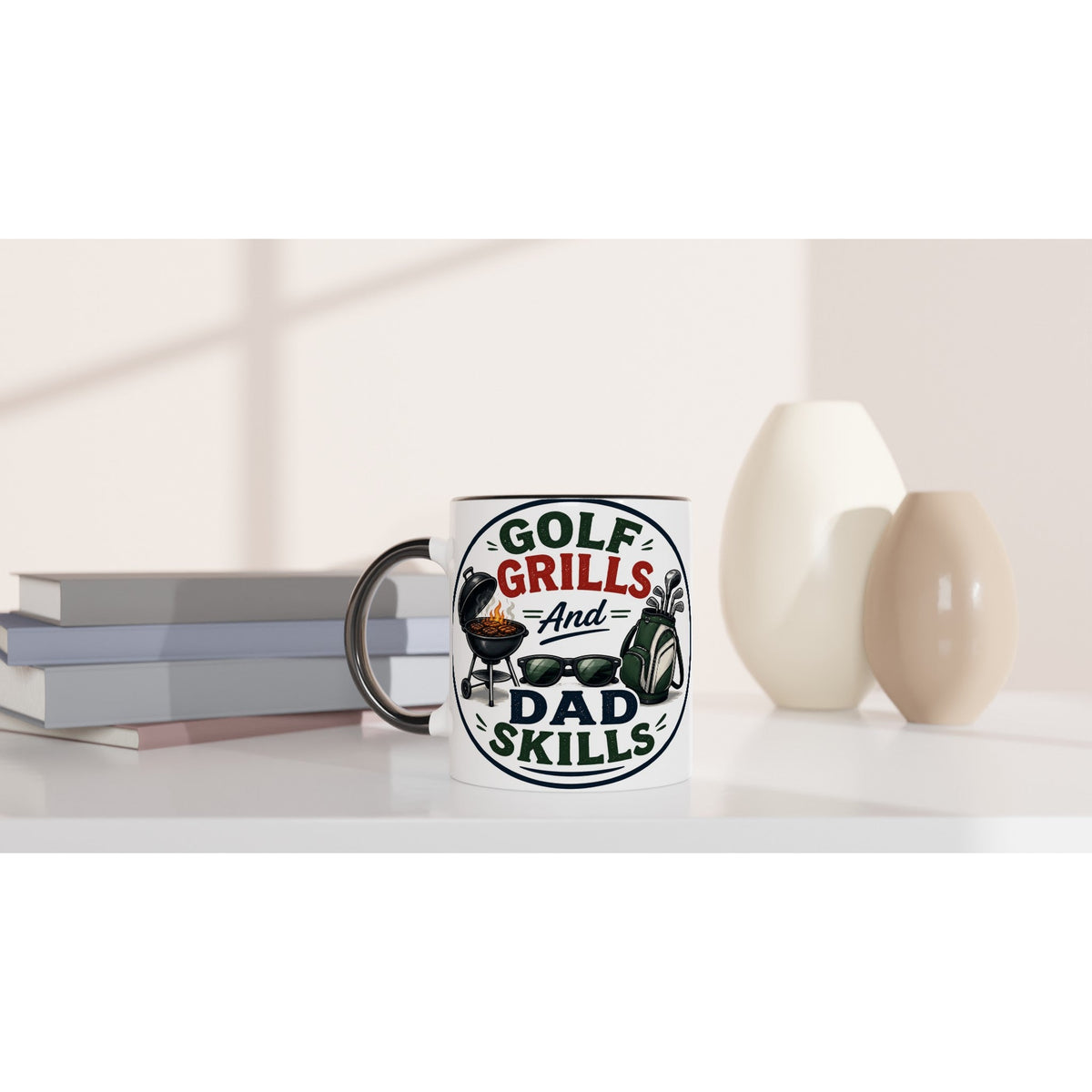 Golf Grills And Dad Skils 11oz Ceramic Mug | Funny golf mug | Present for Dad Brother Son | Father's day present leaving present - 3F Golf