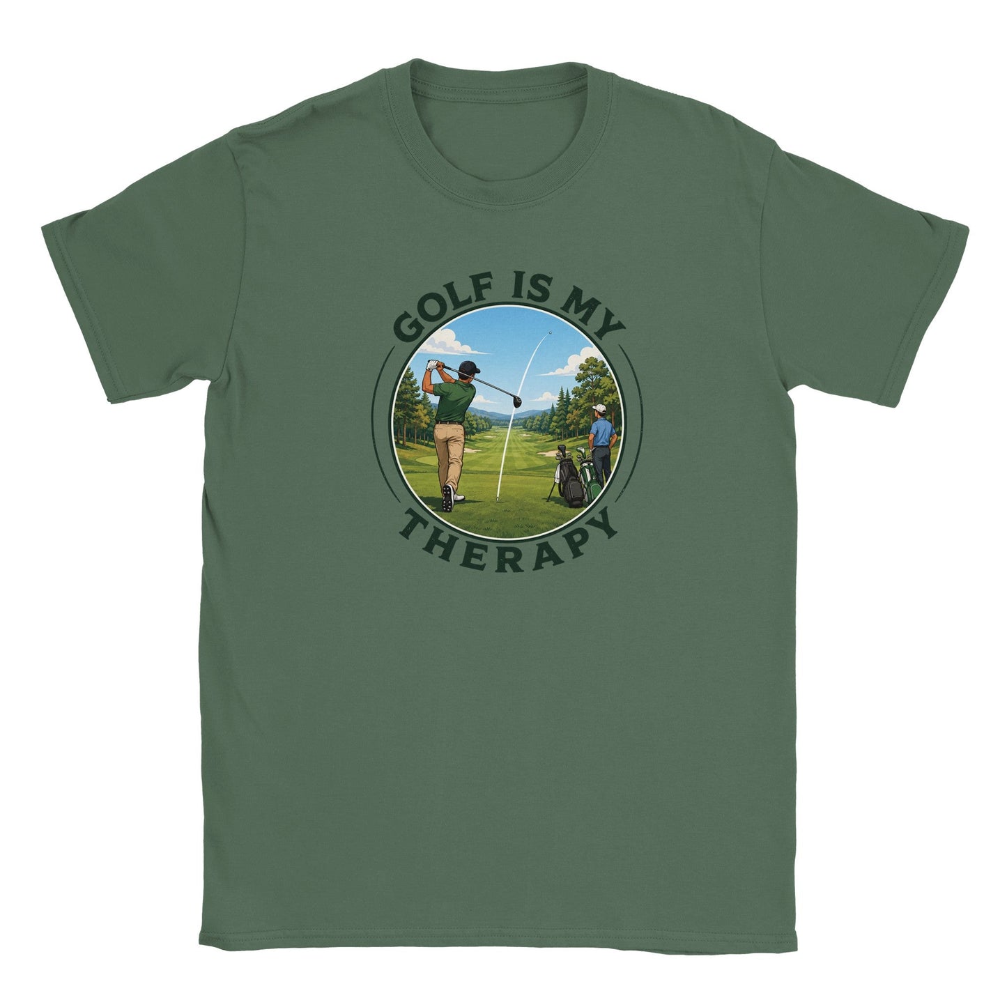 Golf Is My Therapy | Mens T Shirt | Funny Golf Gift For Golfer | Father's Day Birthday Present | Gift For Dad Brother Son - 3F Golf