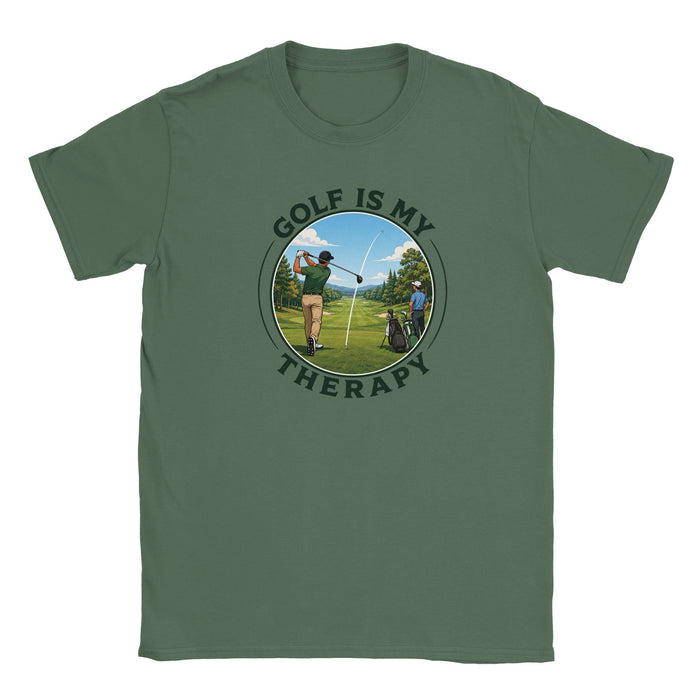 Golf Is My Therapy | Mens T Shirt | Funny Golf Gift For Golfer | Father's Day Birthday Present | Gift For Dad Brother Son - 3F Golf