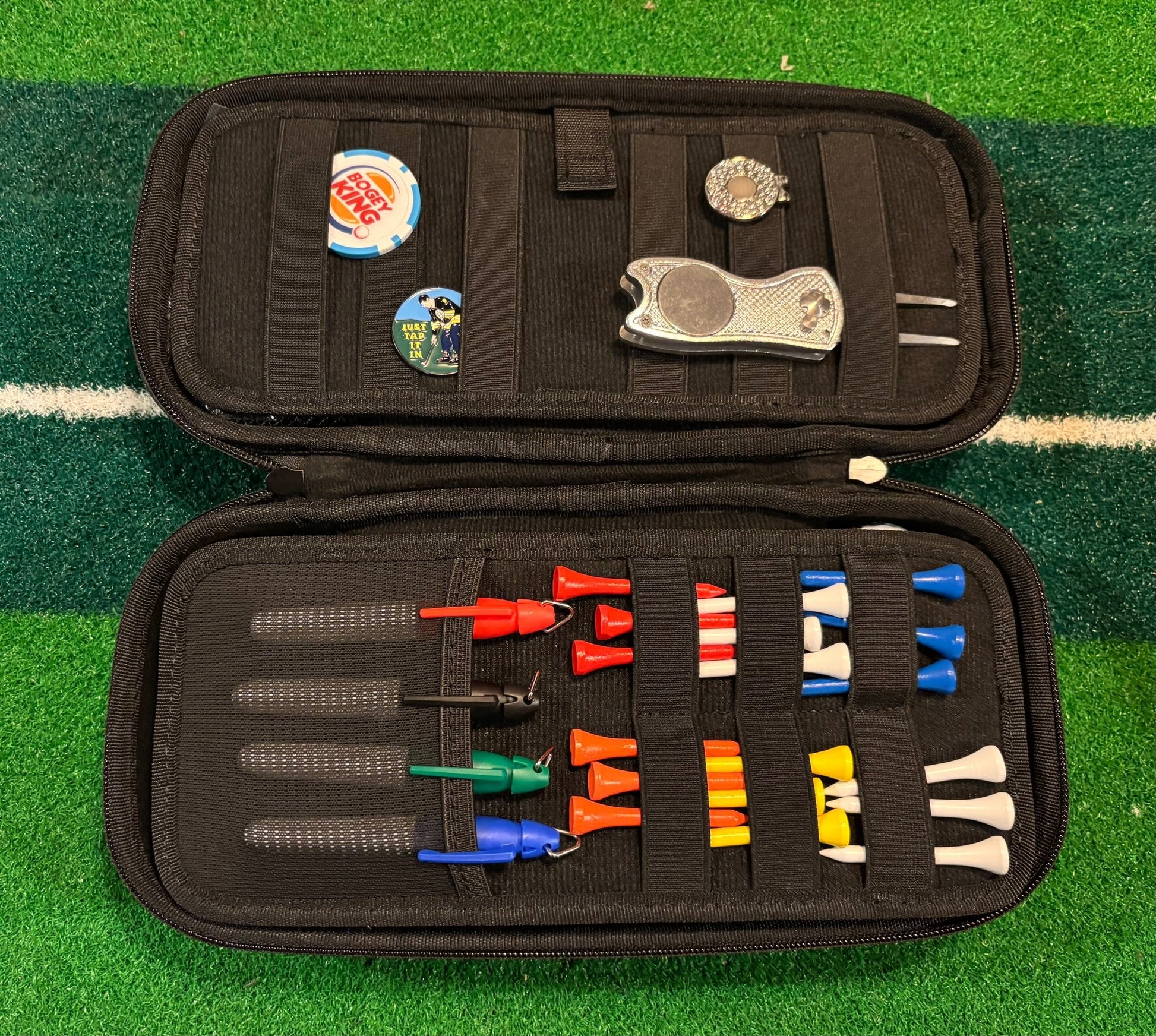 Grey | Golf Essentials & Glove Case | Storage Solution - 3F Golf