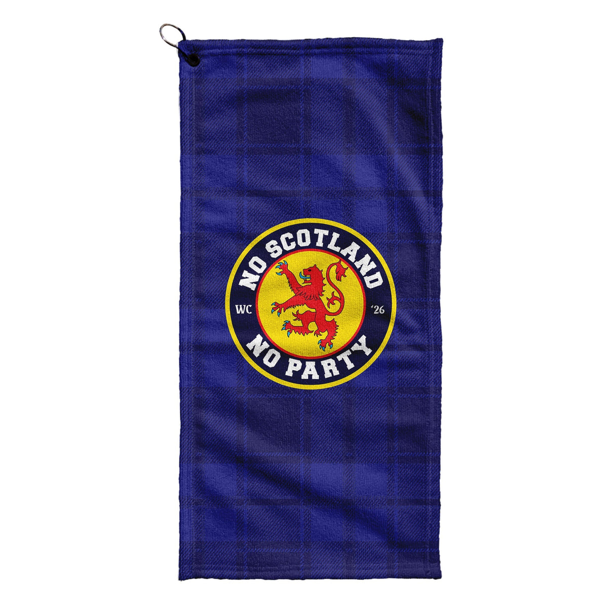 No Scotland No Party - Blue Tartan - Golf Towel - 3F Golf