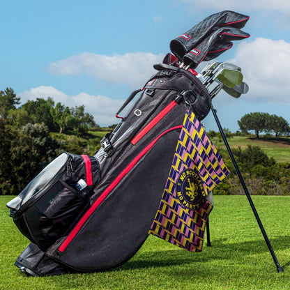 No Scotland No Party Yellow & Pink Retro Pattern - Golf Towel - 3F Golf