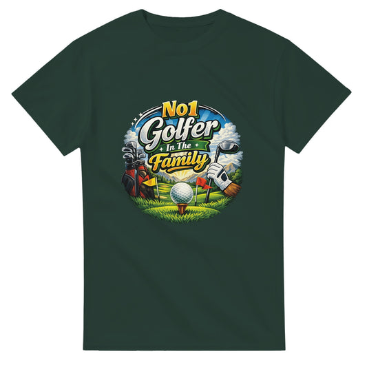No1 Golfer In The Family | Mens T Shirt | Funny Golf Gift For Golfer | Father's Day Birthday Present | Gift For Dad Brother Son - 3F Golf