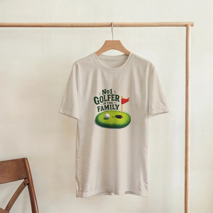 No1 Golfer In The Family | Mens T Shirt | Funny Golf Gift For Golfer | Father's Day Birthday Present | Gift For Dad Brother Son - 3F Golf