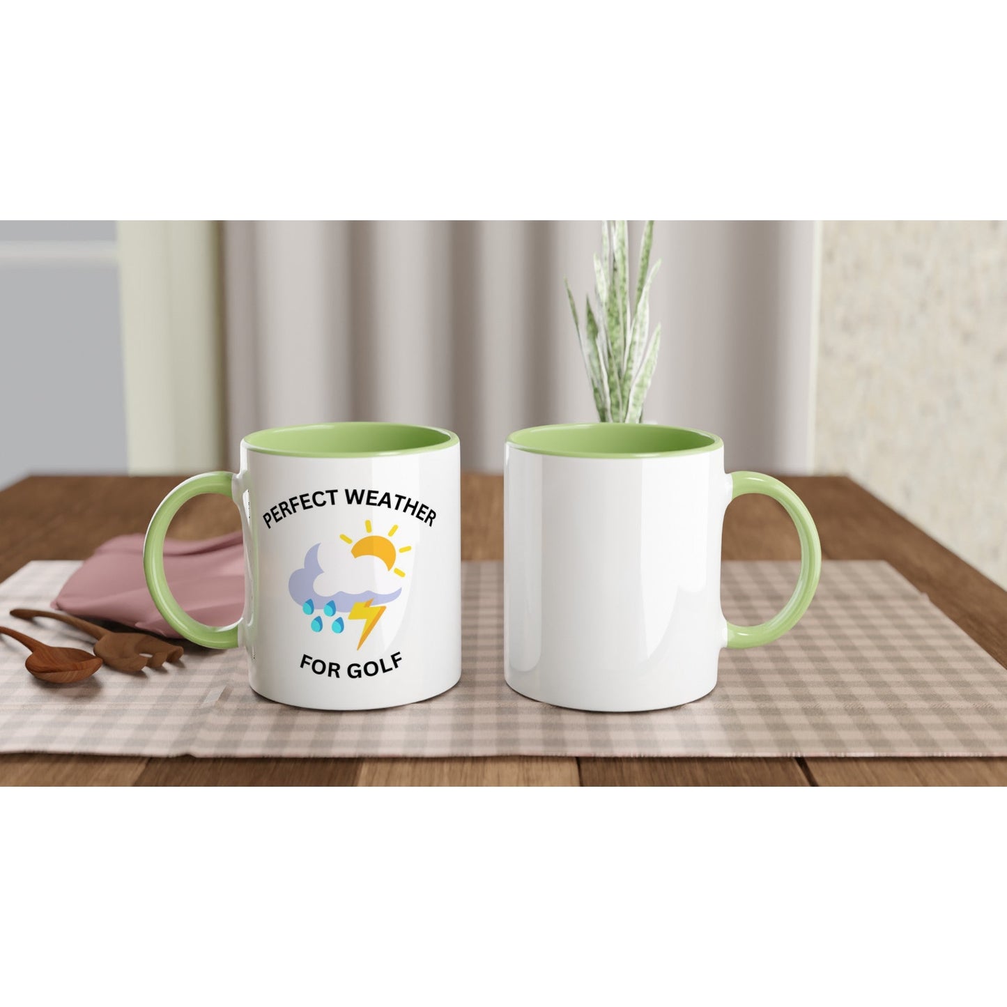 Perfect Weather For Golf | Funny golf mug present for Dad Brother Son father's day present leaving present 11oz Ceramic Mug - 3F Golf