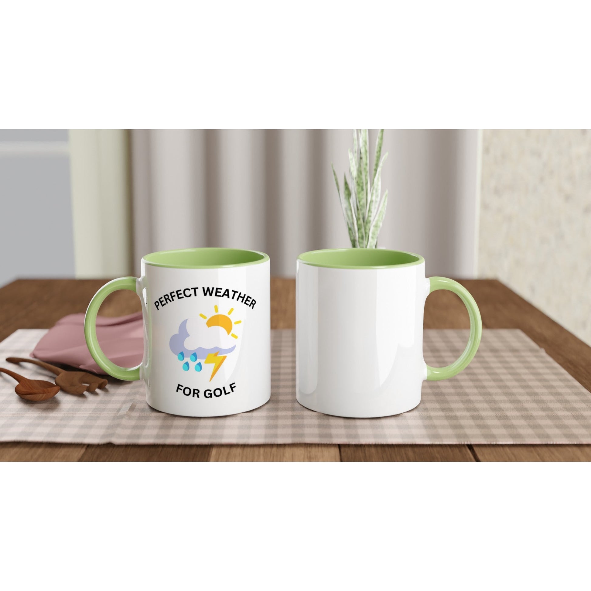 Perfect Weather For Golf | Funny golf mug present for Dad Brother Son father's day present leaving present 11oz Ceramic Mug - 3F Golf