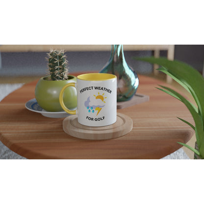 Perfect Weather For Golf | Funny golf mug present for Dad Brother Son father's day present leaving present 11oz Ceramic Mug - 3F Golf