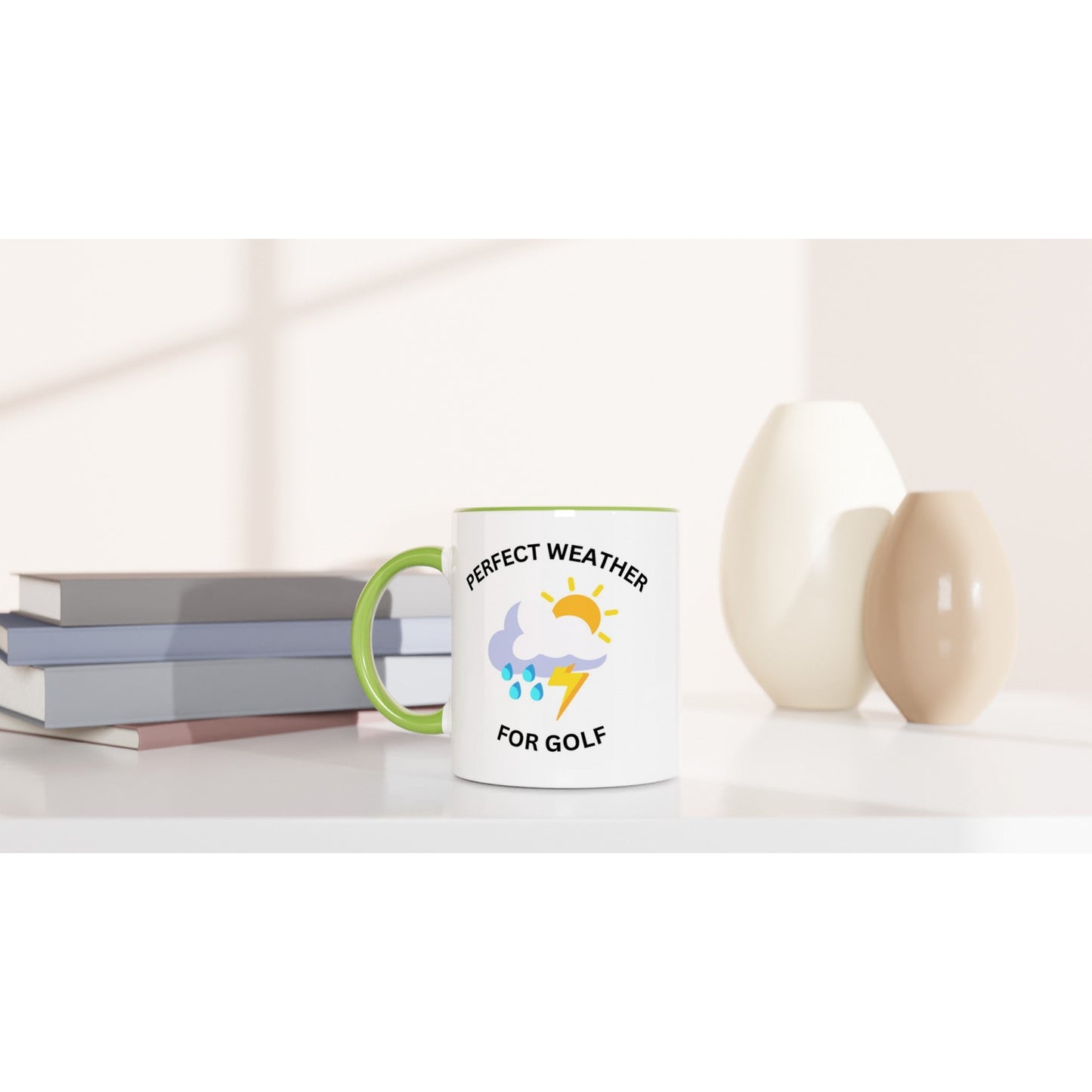 Perfect Weather For Golf | Funny golf mug present for Dad Brother Son father's day present leaving present 11oz Ceramic Mug - 3F Golf