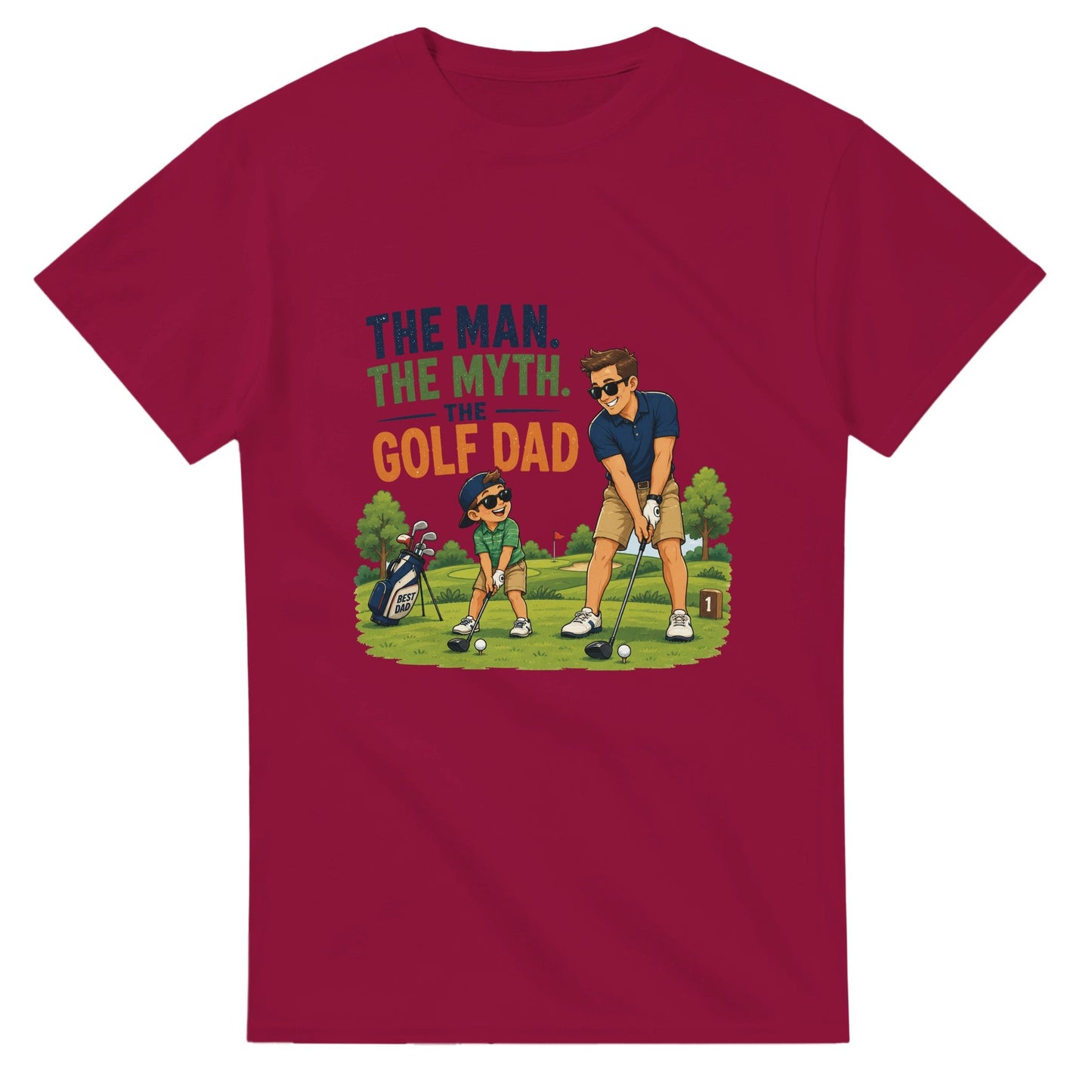 The Man The Myth Golf Dad | Mens T Shirt | Funny Golf Gift For Golfer | Father's Day Birthday Present | Gift For Dad Brother Son - 3F Golf