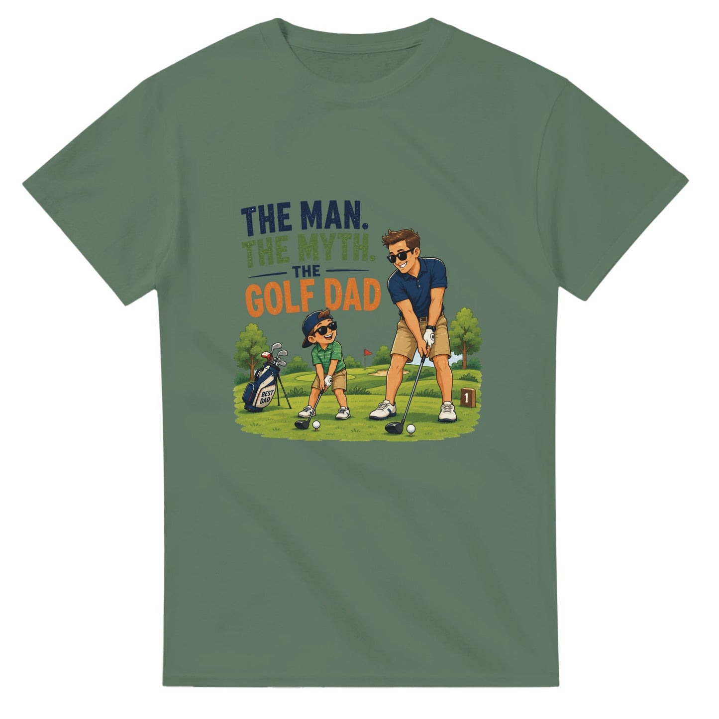 The Man The Myth Golf Dad | Mens T Shirt | Funny Golf Gift For Golfer | Father's Day Birthday Present | Gift For Dad Brother Son - 3F Golf