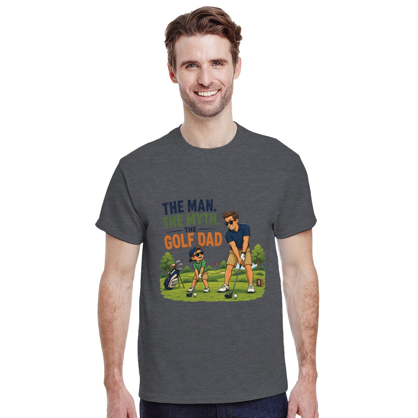 The Man The Myth Golf Dad | Mens T Shirt | Funny Golf Gift For Golfer | Father's Day Birthday Present | Gift For Dad Brother Son - 3F Golf
