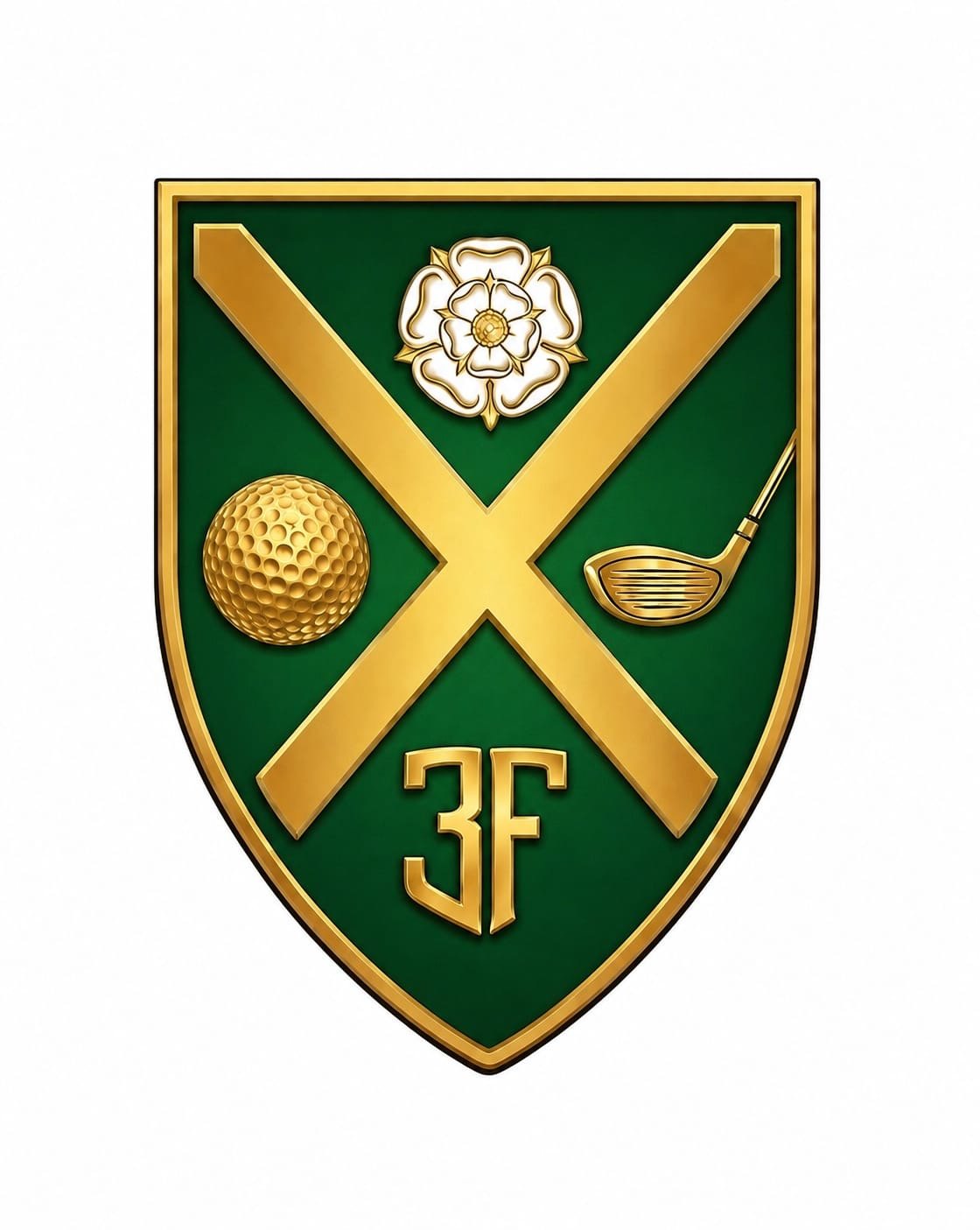 White Golf Hat | Classic 3F Golf Logo - 3F Golf